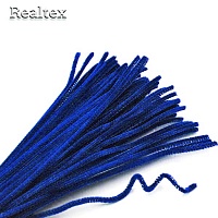 Проволока "Синель" Realtex для творчества N d-6мм 30см (100шт) цв.А-019 синий