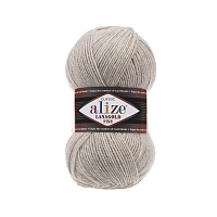 Пряжа Alize "Lana Gold Fine" (100гр) цв.152 бежевый меланж