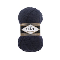 Пряжа Alize "Lana Gold" (100гр) цв.058 темно-синий