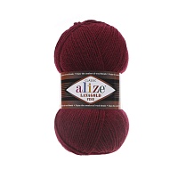 Пряжа Alize "Lana Gold Fine" (100гр) цв.057 бордовый
