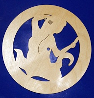 Заготовка для декорирования деревянная Циферблат "зодиак "Водолей" 24см
