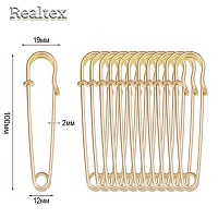 Булавки декоративные Realtex 100мм цв.золото