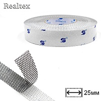 Сетка клеевая на бумаге 25мм Realtex (45,7м) цв.черный