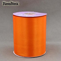 Лента атласная 100мм Реалтекс (27,4м) цв.3020 ярко-оранжевый