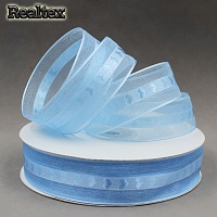 Лента капроновая 25мм Realtex 0408-0015 "сердечки" цв.0280 голубой