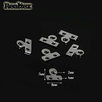 Держатель "Realtex" для 2 нитей 9*7мм (50шт) цв.черный никель