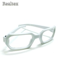 Очки прямоугольные без стекла пластик 23643 7,5см для игрушек цв.белый 