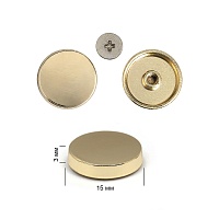 Ножки для сумок металл. TBY-107930 d-15мм h-3мм (10шт) цв.золото