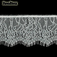 Кружево Realtex "реснички"  95мм 78668-1 (2шт*3м) цв.светло-молочный