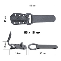 Крючок шубный TBY-0122 50мм (25шт) цв.S275 серый