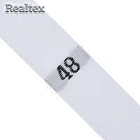 Размерники жаккардовые ТВ 48 тафта 10*32мм (500шт) цв.белый