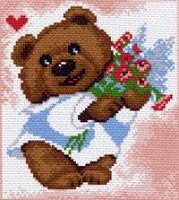 Рисунок на канве МП №1173 "Мишутка" 28х37см