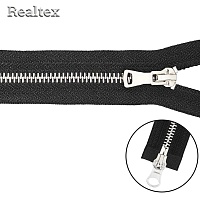 Молния металл Т.5 2замка 85см разъемная цв.никель/141 тёмно-коричневый