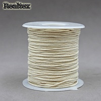  Шнур вощенный Realtex 1мм цв.102 молочный