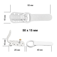 Крючок шубный TBY-0122 50мм (25шт) цв.белый