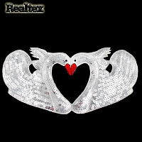 Термоаппликации с пайетками Реалтекс-8572 "Лебеди" 