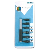 Набор пробойников ручной PHM-02 (6 насадок) "Micron"
