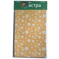 Фетр с рисунком 1мм "Цветочки" (5шт) цв.желтый