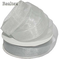 Лента капроновая 15мм Realtex цв. 3142 св.серый