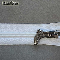 Молния Т.7 EMR обувная 20см декоративный бегунок цв.белый