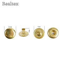 Кнопка "Alfa" 12,5мм шляпка 15мм VB цв.золото