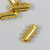 Застежка магнитная 9767100 на 3 нити цв.золото