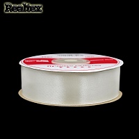 Лента атласная 25мм Realtex (27,4м) цв.002 молочный