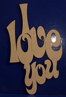 Заготовка для декорирования деревянная I Love you 45*27см