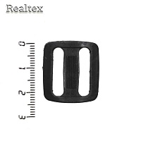 Пряжка двухщелевая 20мм ДЩ цв.черный