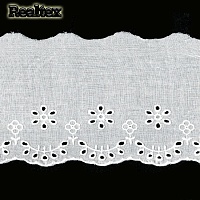 Шитье 120мм TBY 2661C х/б цв.01 белый 