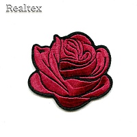  Термоаппликации Realtex H-0527 "Роза" цв.бордовый