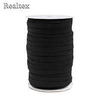 Резинка тканая Realtex  УЛЬТРА 10мм (91,5м) (Тайвань) цв.черный