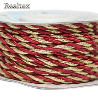 Шнур GC-032 витой 3мм "Гамма" цв.135/золото бордо