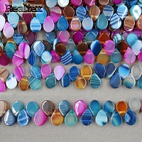 Бусины Реалтекс из натурального камня Агат капля 3*5*8мм дл.39см (105шт) цв.mix