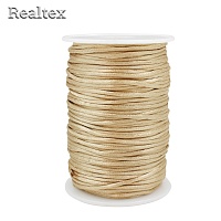 Шнур круглый атласный  Realtex 2мм (91.5м) цв.49 светло-бежевый