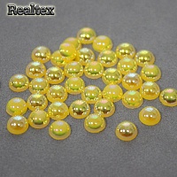 Полу-бусы  6мм (20гр) цв.АВ А09 темно-желтый 