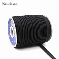 Кант хлопковый 12мм (65,8м) цв.322 чёрный