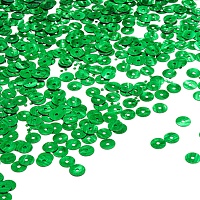 Пайетки россыпью TBY-FLK022 круглые (50гр) цв.04 зелёный
