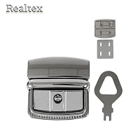 Замок портфельный A 899 (C 072-1 Z) (2шт) цв.никель полированый