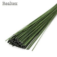 Проволока для флористики Реалтекс в бумажной оплетке 60см d-1,20мм (1кг)  цв.зеленый