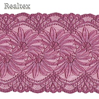 Кружево стрейч 185мм TBY 40039 цв.2925 розовый рубин