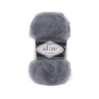 Пряжа Alize "Мохер Classic" (100гр) цв.087 средне серый