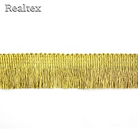  Бахрома Реалтекс металлизированная 25мм 13-2675 цв.золото
