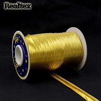  Косая бейка металлизированная Реалтекс (65,8м) цв.золото