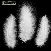 Перо Realtex Страуса 10-15 см цв.белый