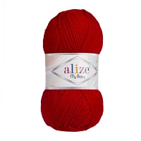 Пряжа Alize "My Baby" (50гр) цв.106 темно-красный