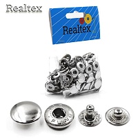 Кнопка "Alfa" 12,5мм №54 "Реалтекс" (50шт) цв.никель