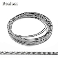 Косточки в рулоне Realtex металл оцинкованные 5мм h-1,1мм (10м) цв.никель