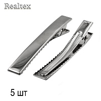 Заготовка для заколок "R" прямоугольная 80мм шир. 9мм (5шт) цв.никель