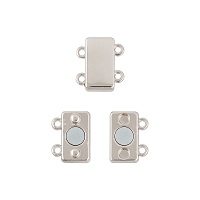 Застежка для бижутерии магнитная "Zlatka" FMK-M04 (2шт) цв.01 серебро